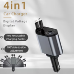 Chargeur rétractable 4 en 1 Allume cigare - Image 3